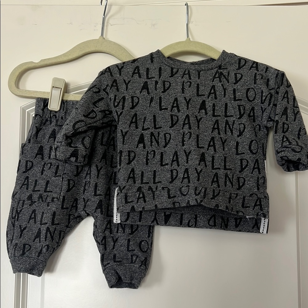Miles Baby | (3M) Gray Play All Day Toddler Outfit